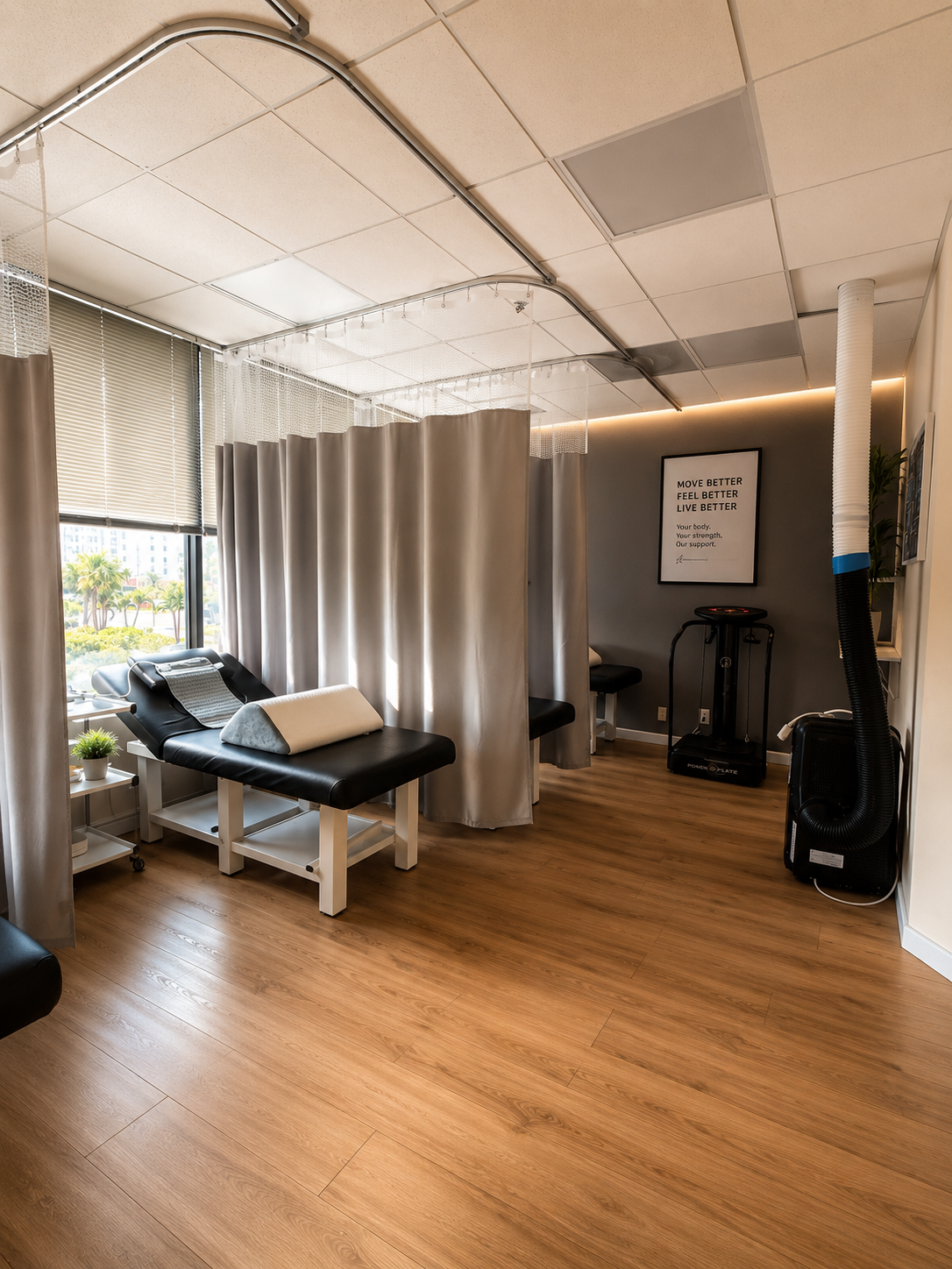 Physical therapy treatment room at SpineX Injury Centers in Lake Worth, FL, and throughout Palm Beach County and the Palm Beaches